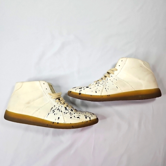 Maison Margiela High Top White Mens Sneakers Size 10 - Picture 10 of 11